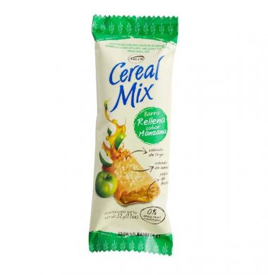 ARCOR cereal mix barra rellena manzana x32g