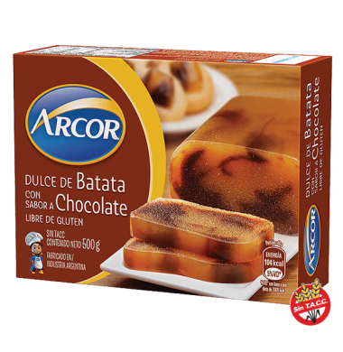 ARCOR batata con chocolate s/tacc x500gpouch