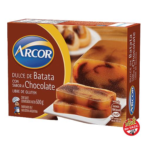 ARCOR batata con chocolate sin tacc x500gpouch
