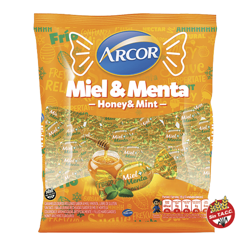 ARCOR caramelos miel y menta x335g