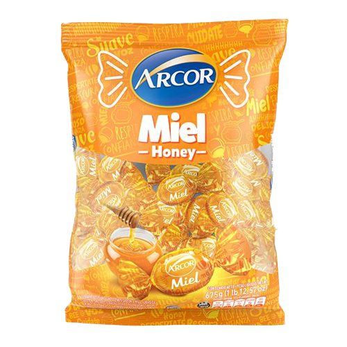 ARCOR caramelos relleno miel x675g