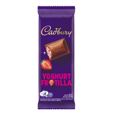CADBURY chocolate yogur frutilla x80g