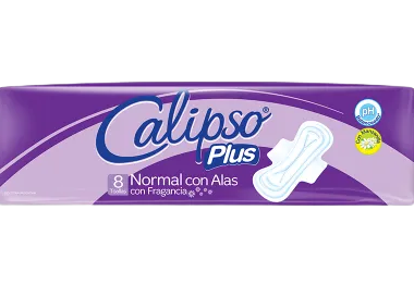 CALIPSO toalla normal c/ala c/perfume(lila) x8Un.
