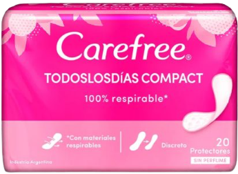 CAREFREE protector compact s/perfume x20Un.