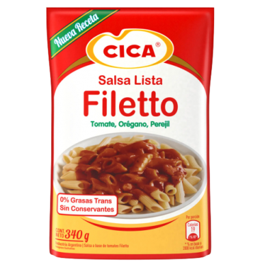 CICA salsa filetto doypack x340g