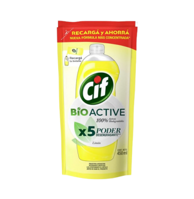 CIF detergente bio active limon doypack x450cc