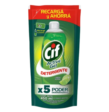 CIF detergente bioactive lima doypack x450cc