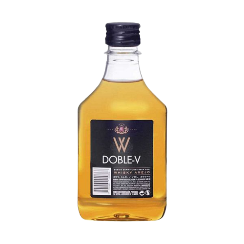 DOBLE V whisky etiqueta negra petaca x200cc