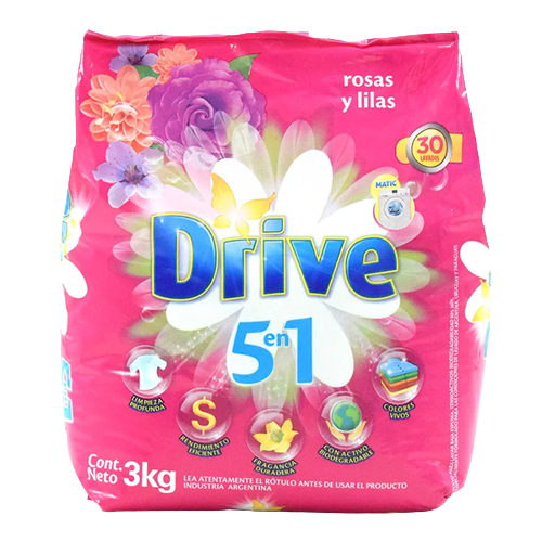 DRIVE jabon en polvo matic rosa lila x3kg