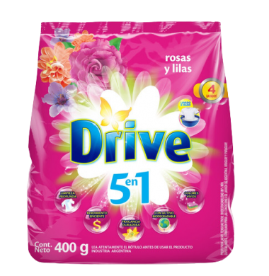 DRIVE jabon polvo matic rosa/lila x400g