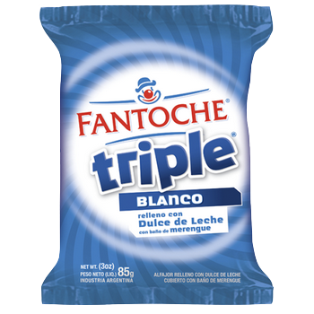 FANTOCHE alfajor triple blanco x75g