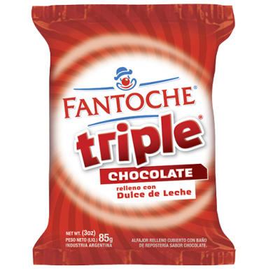 FANTOCHE alfajor triple chocolate x75g