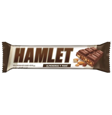 HAMLET chocolate mani almendras x45g