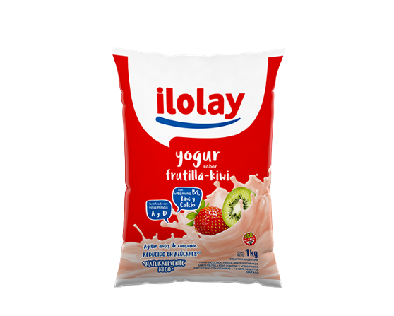 ILOLAY yogur frutilla kiwi x1Lt
