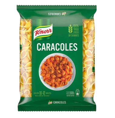KNORR fideos caracoles x500g