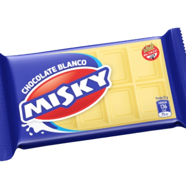 MISKY chocolate blanco x25g
