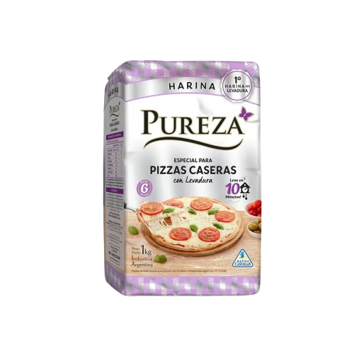 PUREZA harina con levadura para pizza x1kg