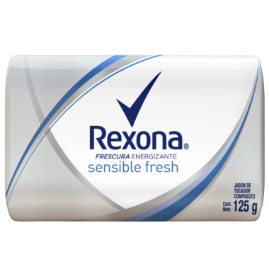REXONA jabon tocador sensible fresh x125g