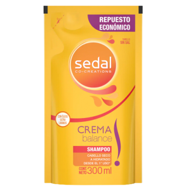 SEDAL shampoo crema doypack x300cc