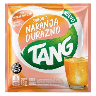 TANG jugo naranja/durazno x20 sobres