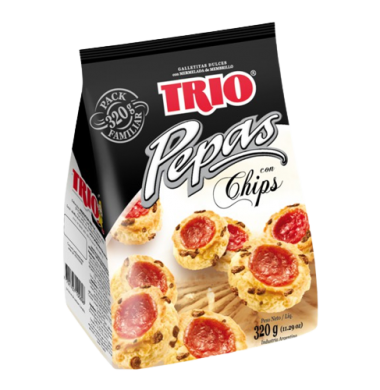 TRIO galletita pepas c/chips x500g