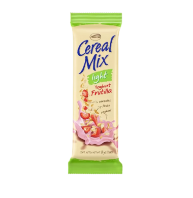ARCOR barra cereal mix yogur frutilla light x28g