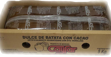 CAYFAR dulce batata con chocolate cajon x2kg