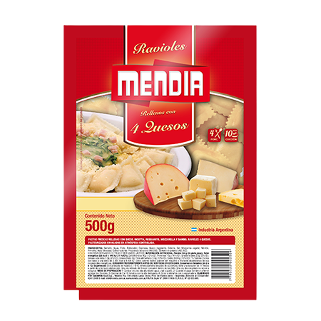 MENDIA ravioles 4 quesos x500g