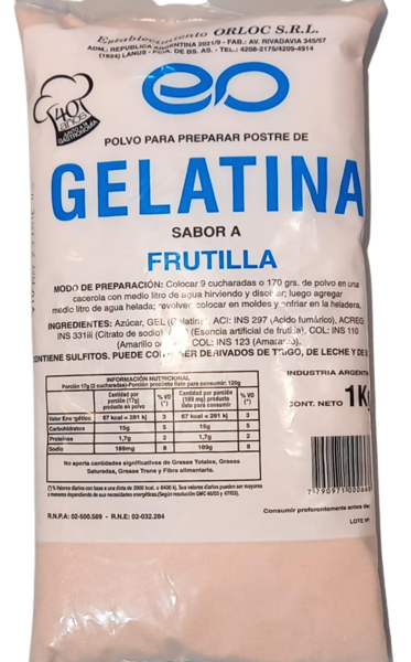 ORLOC gelatina frutilla x1kg