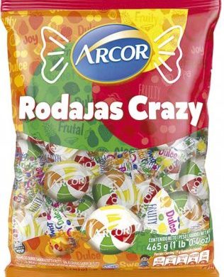 ARCOR caramelos rodajas crazy x465g