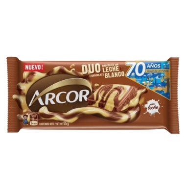 ARCOR chocolate marmolado x95g