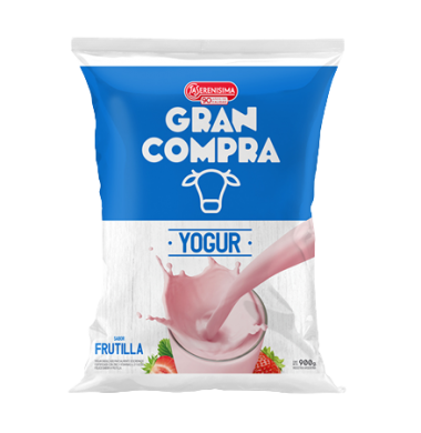 GRAN COMPRA yogur frutilla sachet x900cc