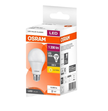OSRAM lampara led value calida 14w