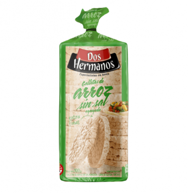 DOS HERMANOS galletita arroz slim sin sal x100g