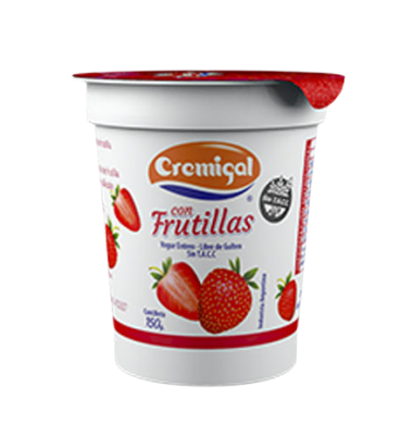 CREMIGAL yogur trozos frutilla x150g