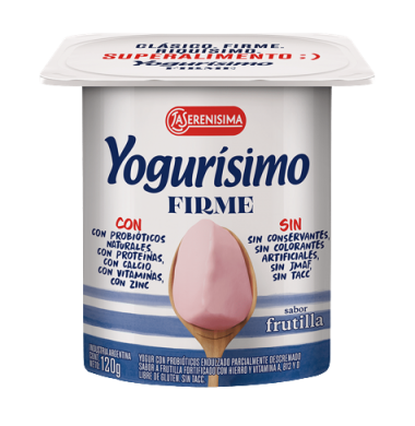 YOGURISIMO yogur firme frutilla x120g