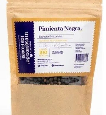 ESQUINA DE LAS FLORES condimento pimienta negra granos x100g