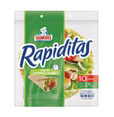 BIMBO rapiditas tortillas light x10Un.