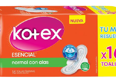 KOTEX toalla esencial normal con alas x16u.