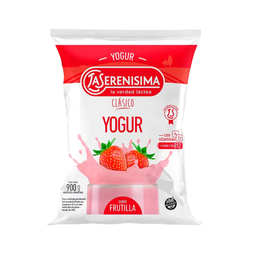 SERENISIMA yogur clasico frutilla x900cc