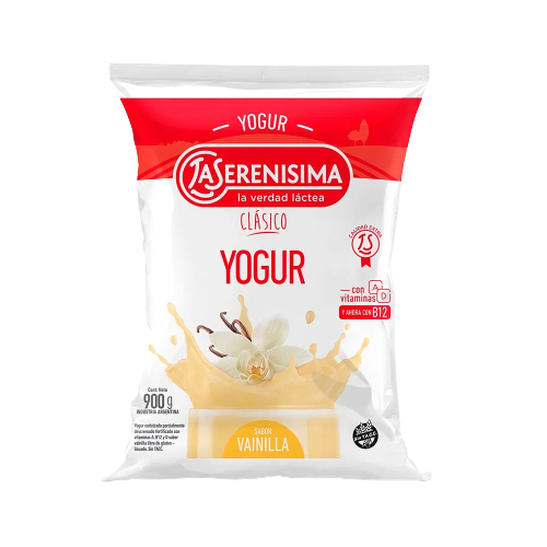 SERENISIMA yogur clasico vainilla x900cc
