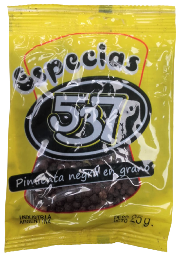 537 pimienta negra grano x25g