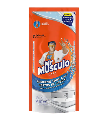MR.MUSCULO limpiador baño antibacterial doypack x450cc