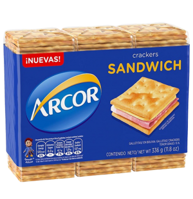 ARCOR galletita serranas sandwich x336g