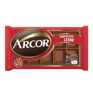 ARCOR chocolate leche x25g