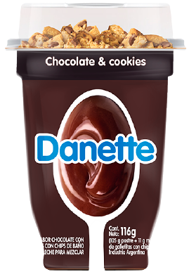 DANETTE postre chocolate cookies x116g