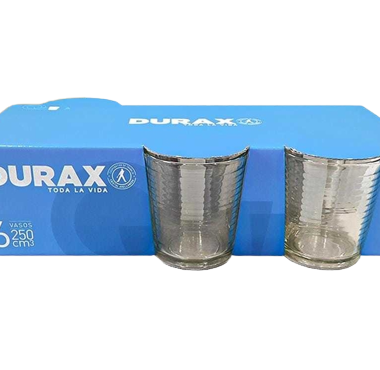 DURAX vasos vidrio juliana pack x6Un.