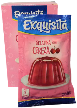 EXQUISITA gelatina cereza x40gsob.