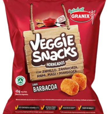 GRANIX snacks veggie barbacoa x45g