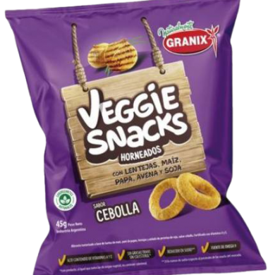GRANIX snacks veggie cebolla x45g